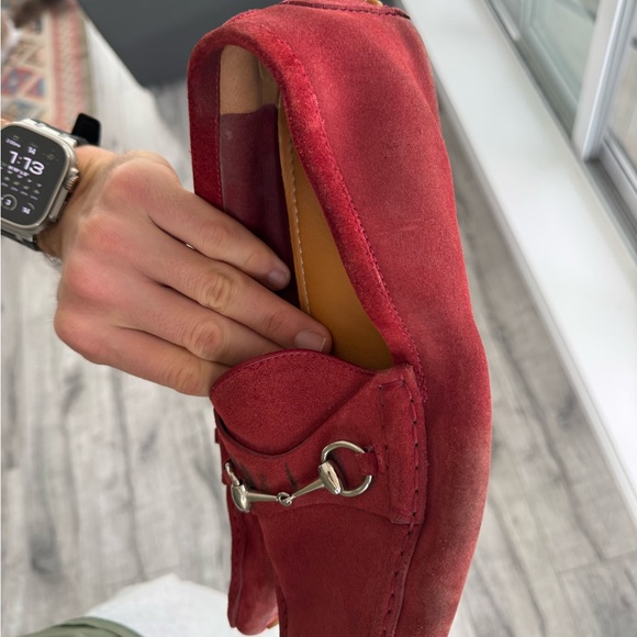 Gucci Moccasins Size 11 Red - Picture 6 of 9